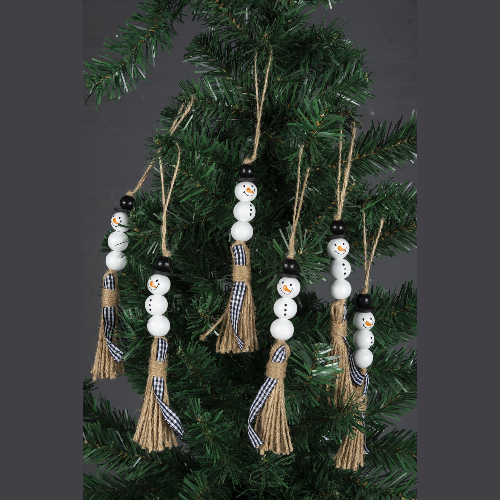 Wholesale 10PCS Snowman Wooden Beads
